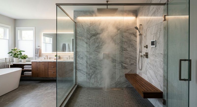 Granite Shower Installation in Wayne County, MI